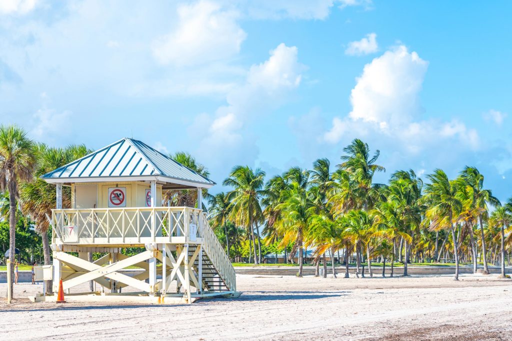 Crandon Park Beach at Key Biscayne in Miami