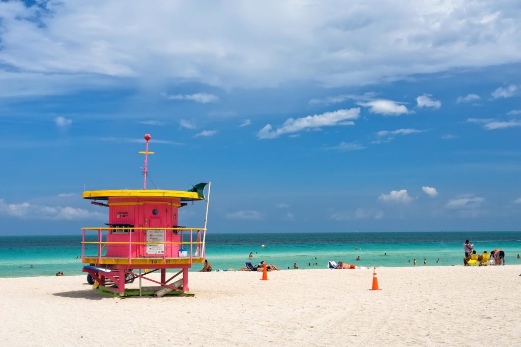 South Beach Miami and an iconic lifeguard tower