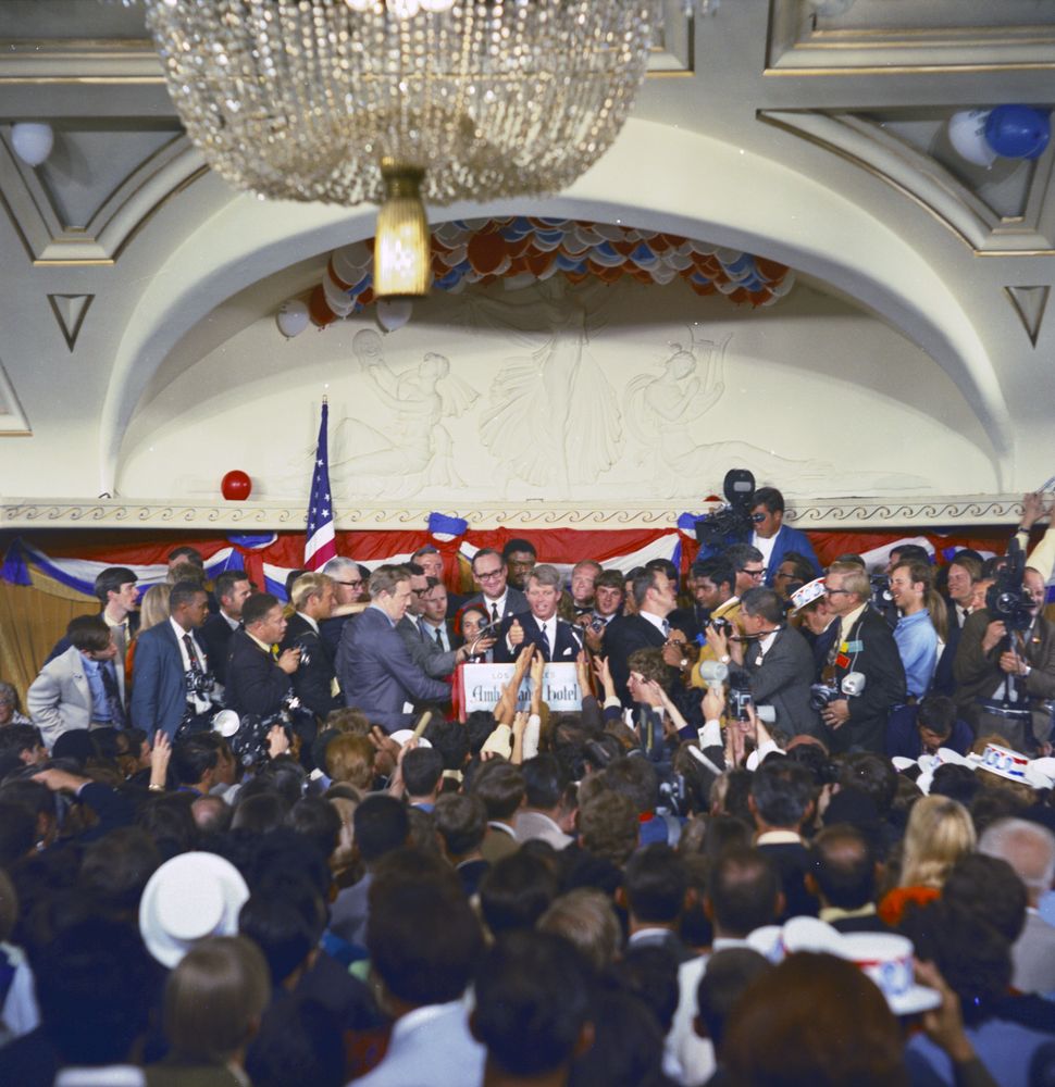 Robert F. Kennedy, 'Bobby', vlak voor de aanslag in Los Angeles