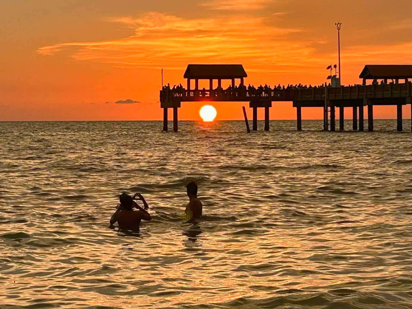 Zonsondergang in Clearwater Beach, Florida. Foto: Stan Bos