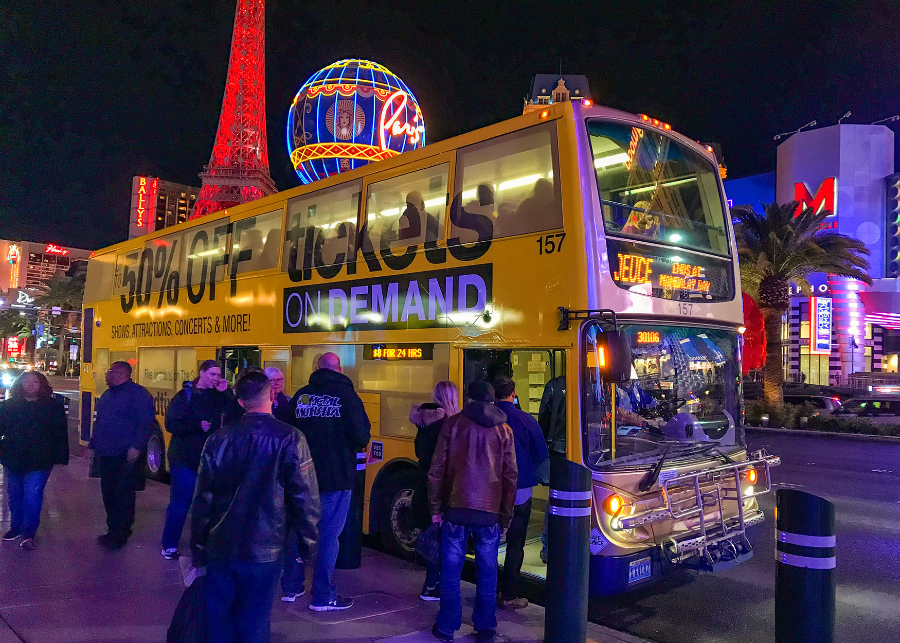 Buslijn 'Deuce' op de Las Vegas Strip