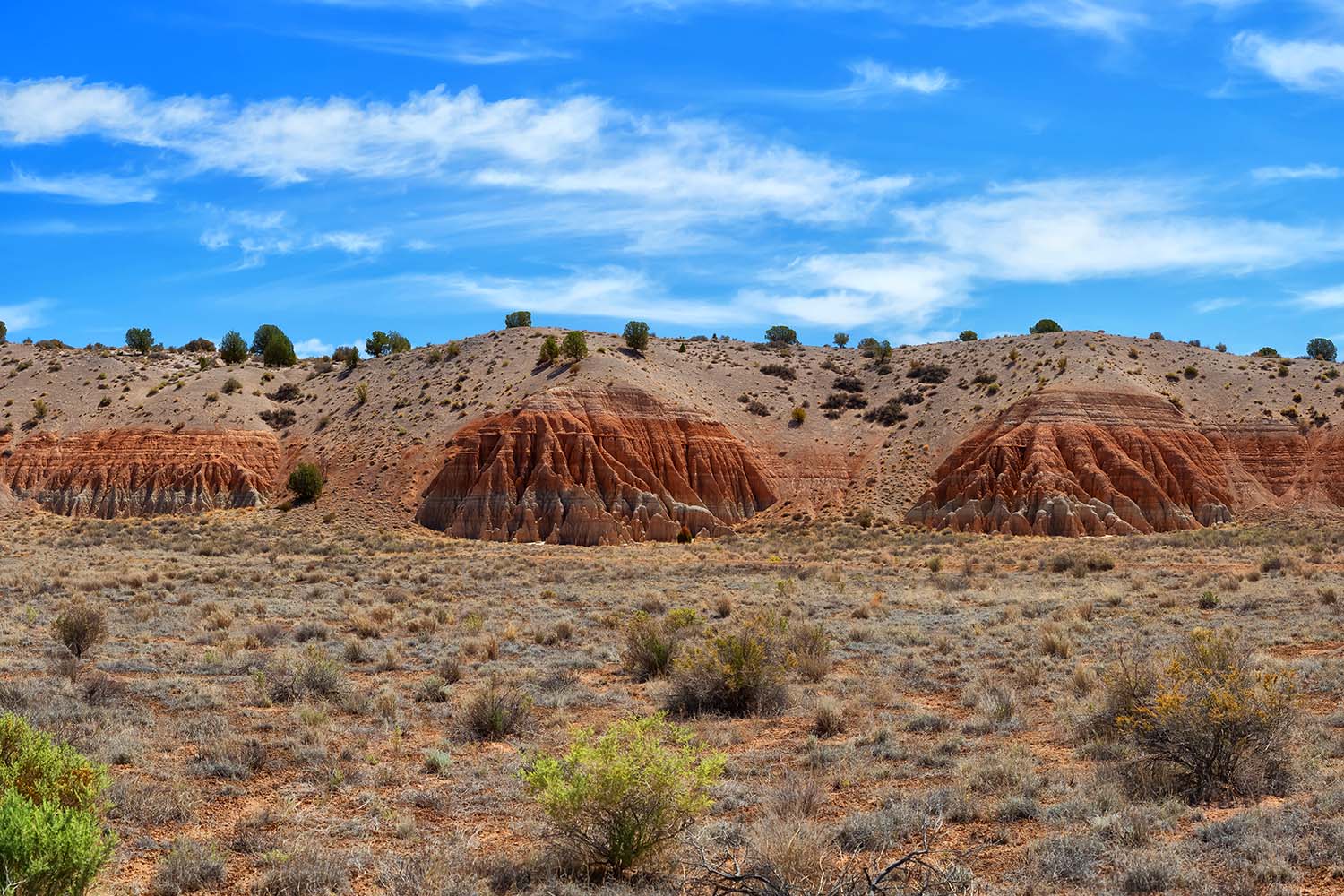 Rode canyons van Cathedral Gorge State Park