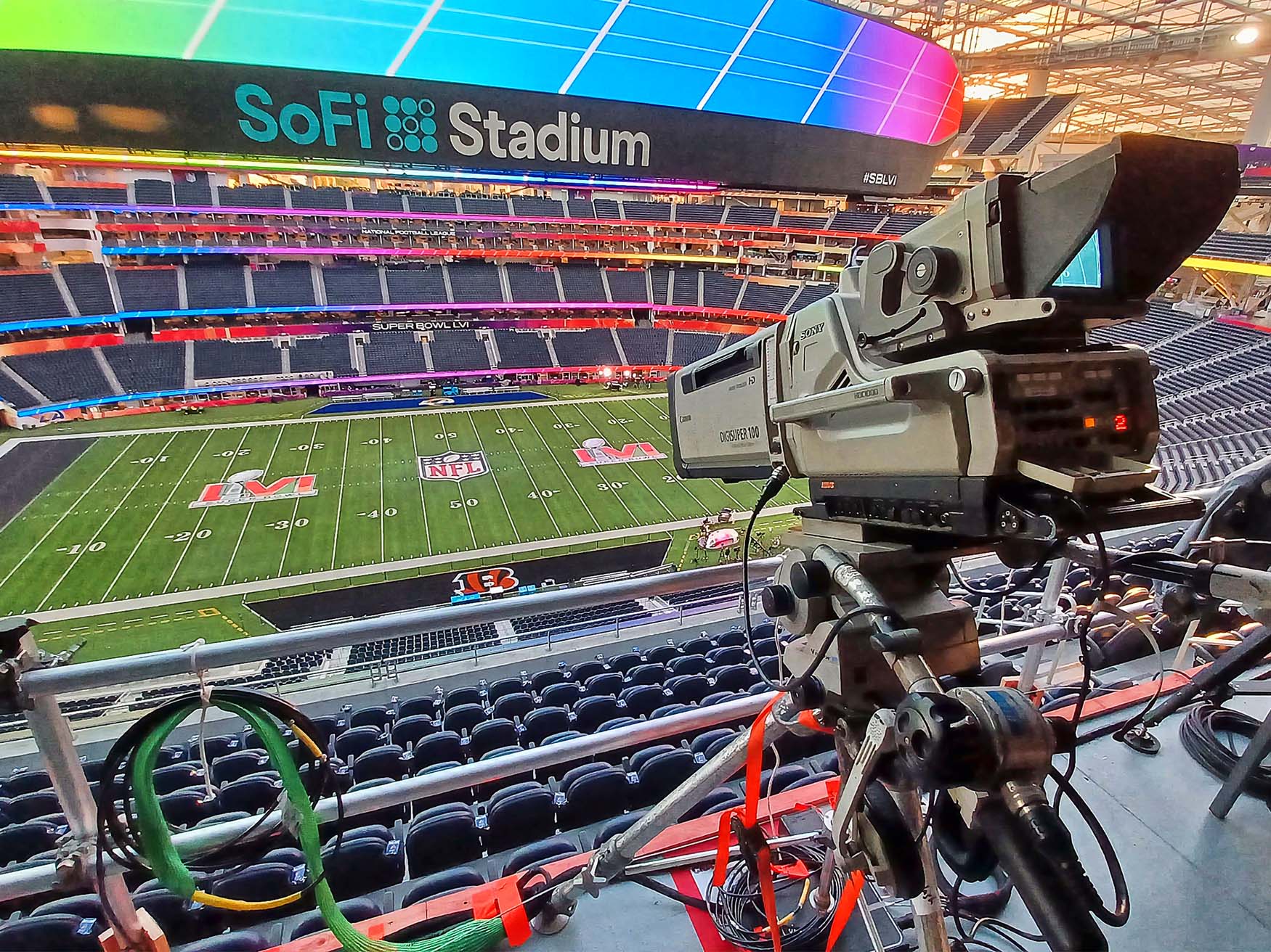 Het gloednieuwe SoFi stadion in Inglewood, Los Angeles